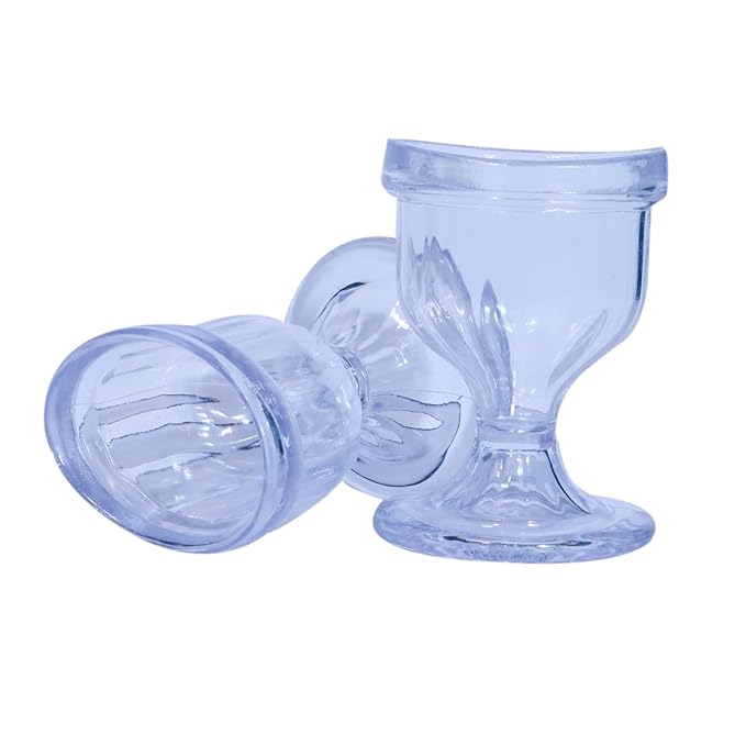 Transparent Eye Wash Cup - Eye wash Kit, Eye Cups for Eye wash Shaped Rim for Eye Rinse n Cleansing Eye wash Cups Remove Dust, Makeup & Irritants- Eye wash kit Set of 2 Eye Cup