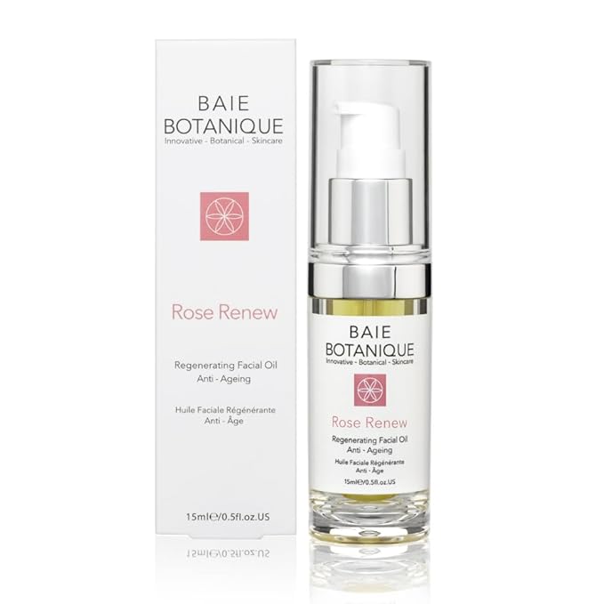Baie Botanique Anti-Aging Facial Oil 15ml - Rose Absolute, Camelia, Borage, Evening Primrose, Abyssinian & Amla Oil - 100% Natural, 90% Organic
