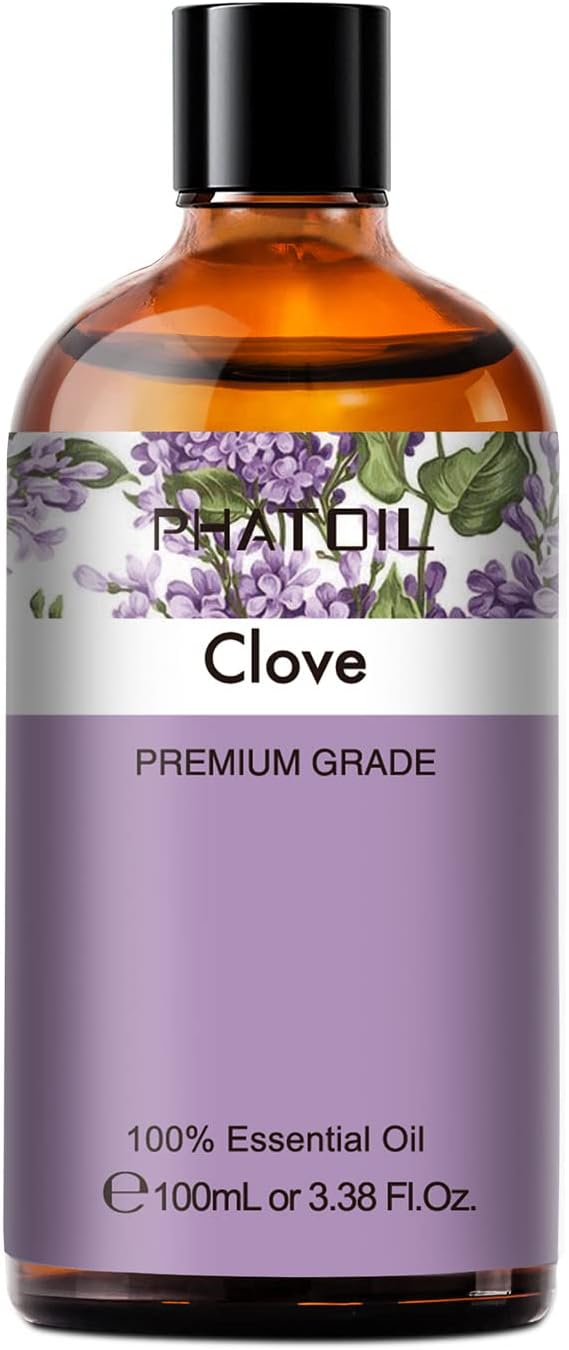 3.38Fl.Oz Clove Essential Oil, for Aromatherapy Diffusers with Glass Dropper, Humidifiers, Great for DIY Candle and Soap Making, Gift for Friend