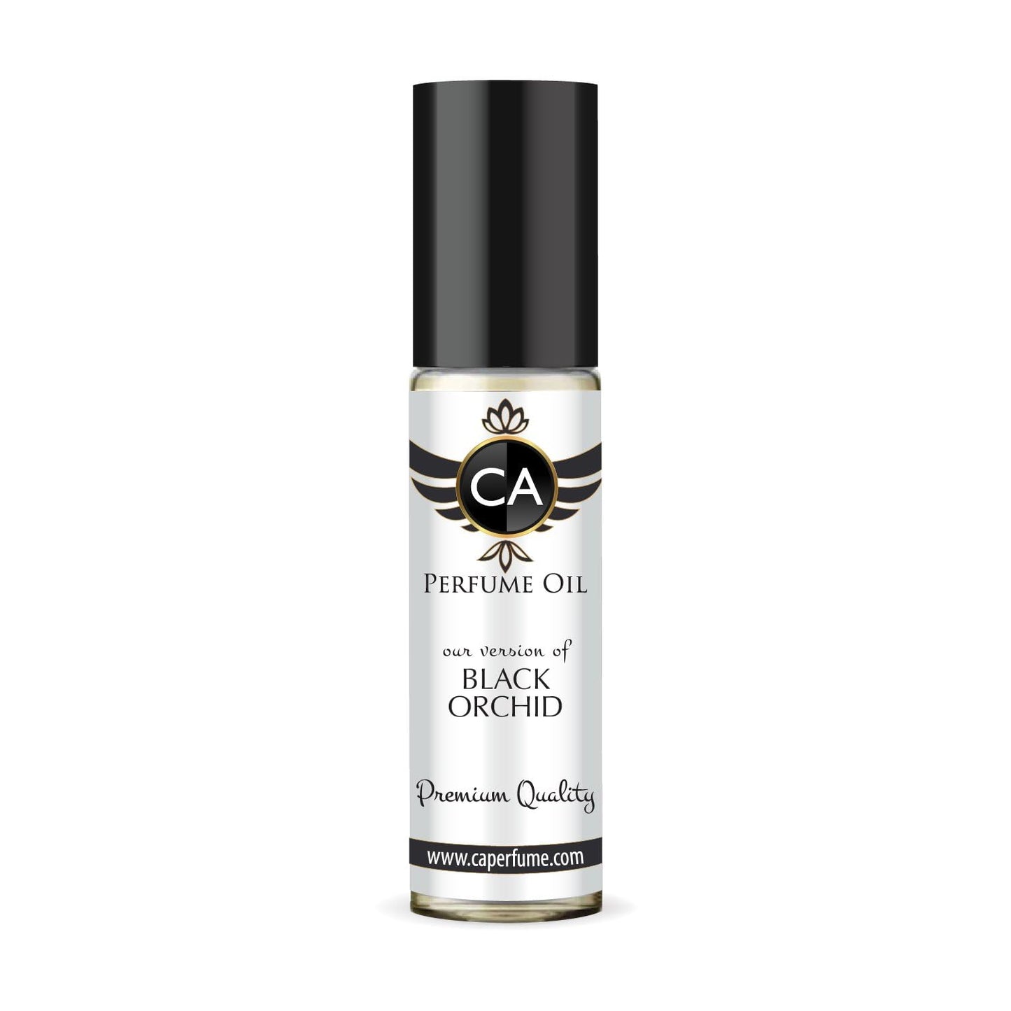 CA Perfume Impression of Black Orchid for Women Eau De Parfum Amber Floral Scent Long Lasting Perfumes for Women Travel Size TSA Ready for Day and Night Wear 0.33 Fl Oz 10ml