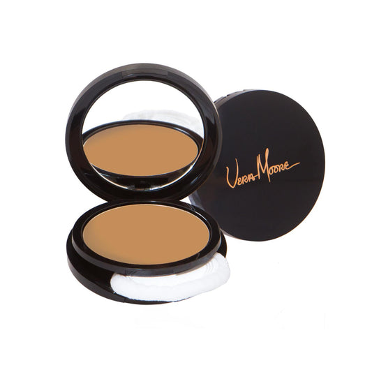 Vera Moore Matte Pressed Powder, Makeup Setting Compact Powder, Face Powder for Full Coverage with Flawless Finish, Shine, Matte Finish for All Skin Types (Cashmere, 12.5g)