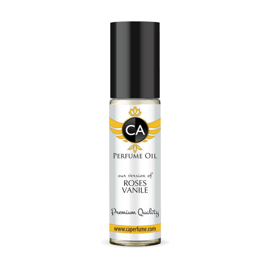 CA Perfume Impression of Roses Vanile for Women Fragrance Oil Amber Vanilla Scent Long Lasting Perfumes for Women Travel Size TSA Ready Mini Parfum Body Oil Roll-on 0.33 Fl Oz 10ml