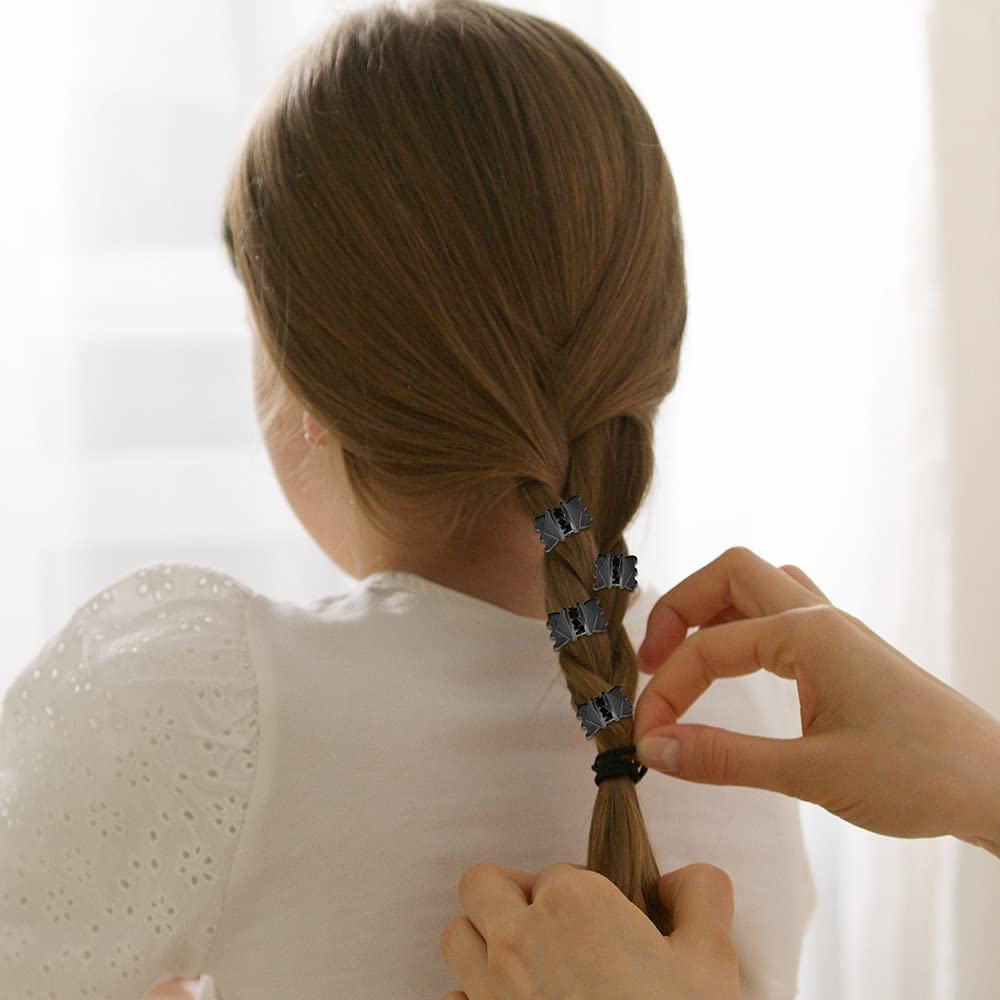 50 PCS Mini Hair Claw Clips， Bangs Strong Grip Multifunction Clamp Clips. (Frosted black)