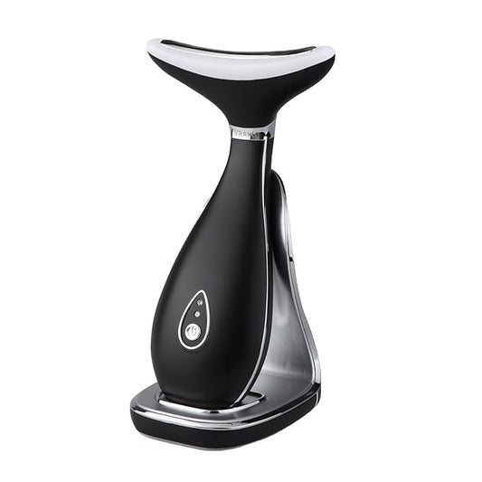 Lily Neck Face Massager, Skin Rejuvenation Beauty Massager, 3-in-1 at-Home Facial Spa Tool, Lifting, Toning and Tightening for a Radiant Appearance (Space Black)