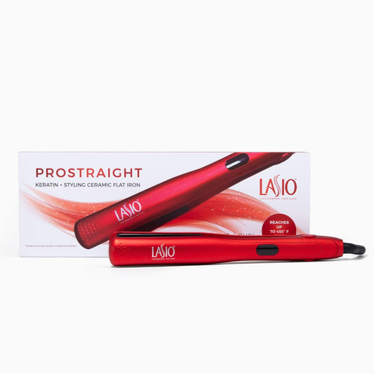 LASIO 1 Inch Pro Straight Ceramic Flat Iron Hair Straightener – Frizz-Free Shine, Salon-Quality Heat, 6 Temp Settings, Matte Finish, Digital Display, Tangle Resistant, For All Hair Types, Smooth & Sleek Styling