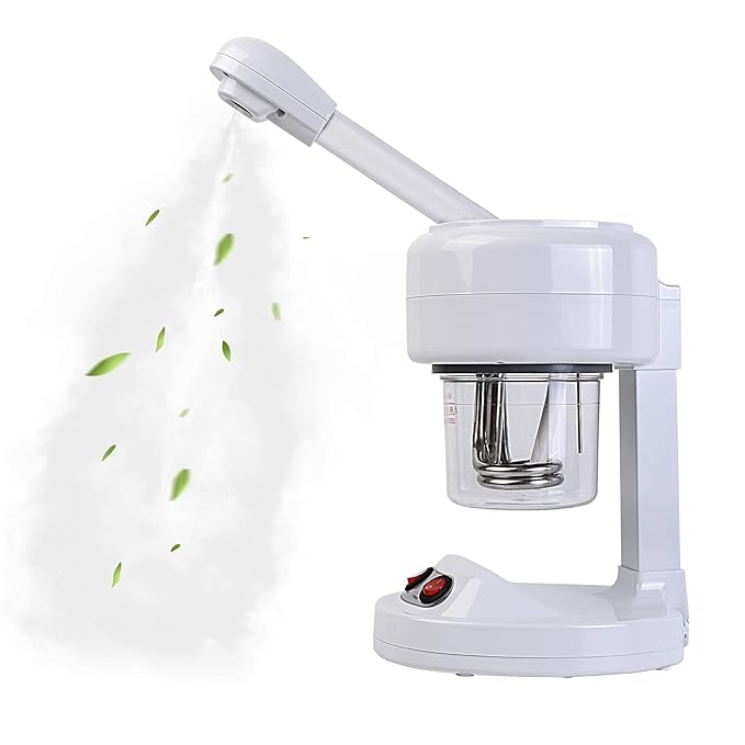 Mini Facial Steamer for Salon and Spa - Desk Ozone Face Steamer for Personal Care - Portable Steam Machine