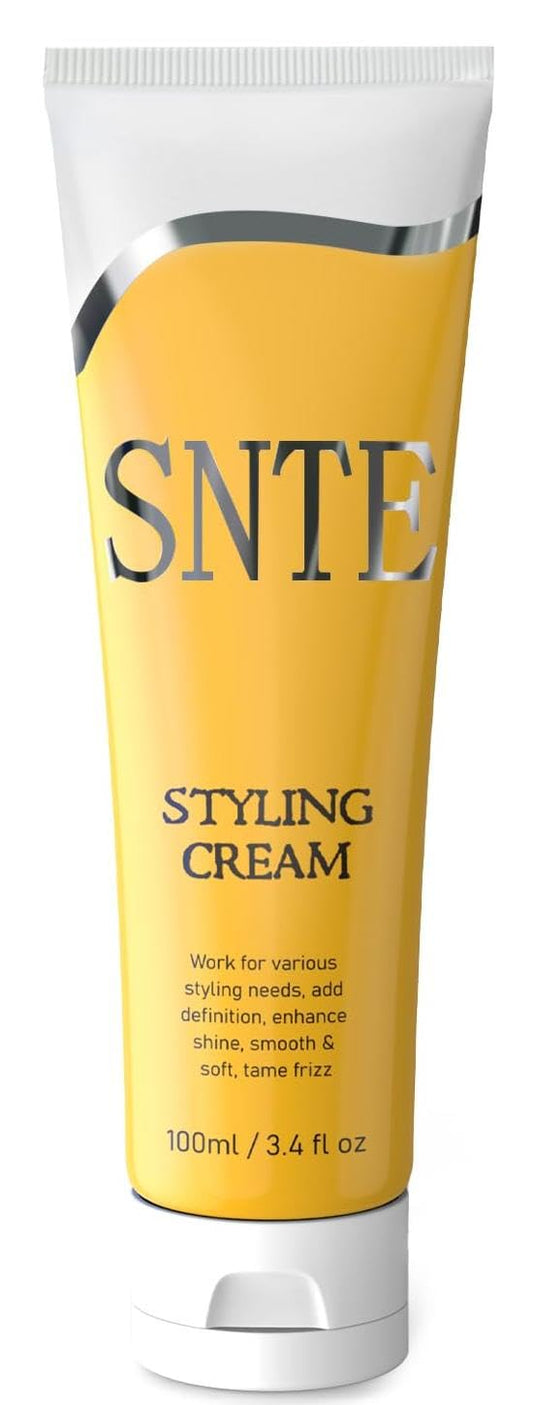 Samnyte Styling Cream, Non-greasy Travel Size Smoothing Cream for Women & Kids, Fragrance-Free Flyaway Control for Frizz & Baby Hair, Styling Products for Slick Back, Bun, Ponytail, Braiding