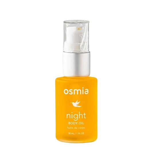Osmia Skincare - Natural Night Body Oil | Borage Seed, Kukui, Lavender Oils | Nourish, Soothe, Fortify | Clean Beauty For Healthy Skin (1 fl oz | 30 ml)