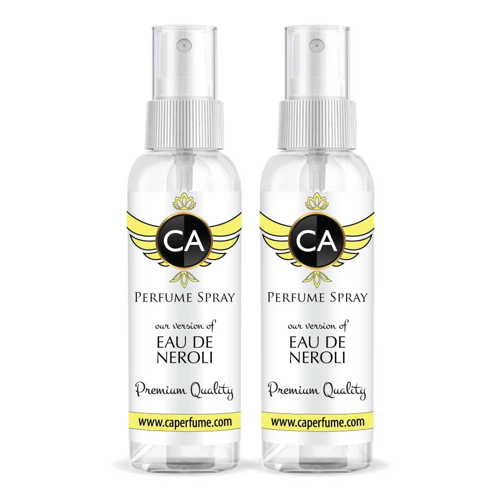 CA Perfume Eco Refill Impression of Eau De Neroli For Women & Men EDP Perfume Concentrated Long Lasting Eau de Parfum Spray Refillable Atomizer Bottle 2 Fl Oz/60ml X2