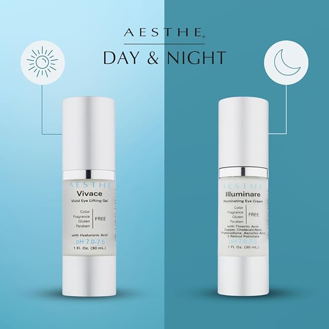 Aesthe Vivace Eye Lifting Gel - Revitalize & Firm + Aesthe Illuminare Illuminating Eye Cream Bundle
