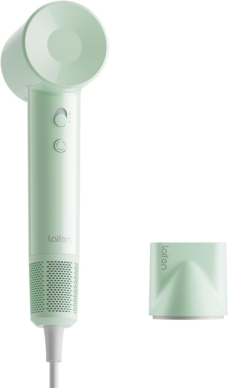 Laifen SE Lite Hair Dryer, Negative Ionic Blow Dryer with 100,000 RPM Brushless Motor for Fast Drying, High-Speed Low Noise Thermo-Control Hairdryer with Lightweight Design for Home/Portable Travel