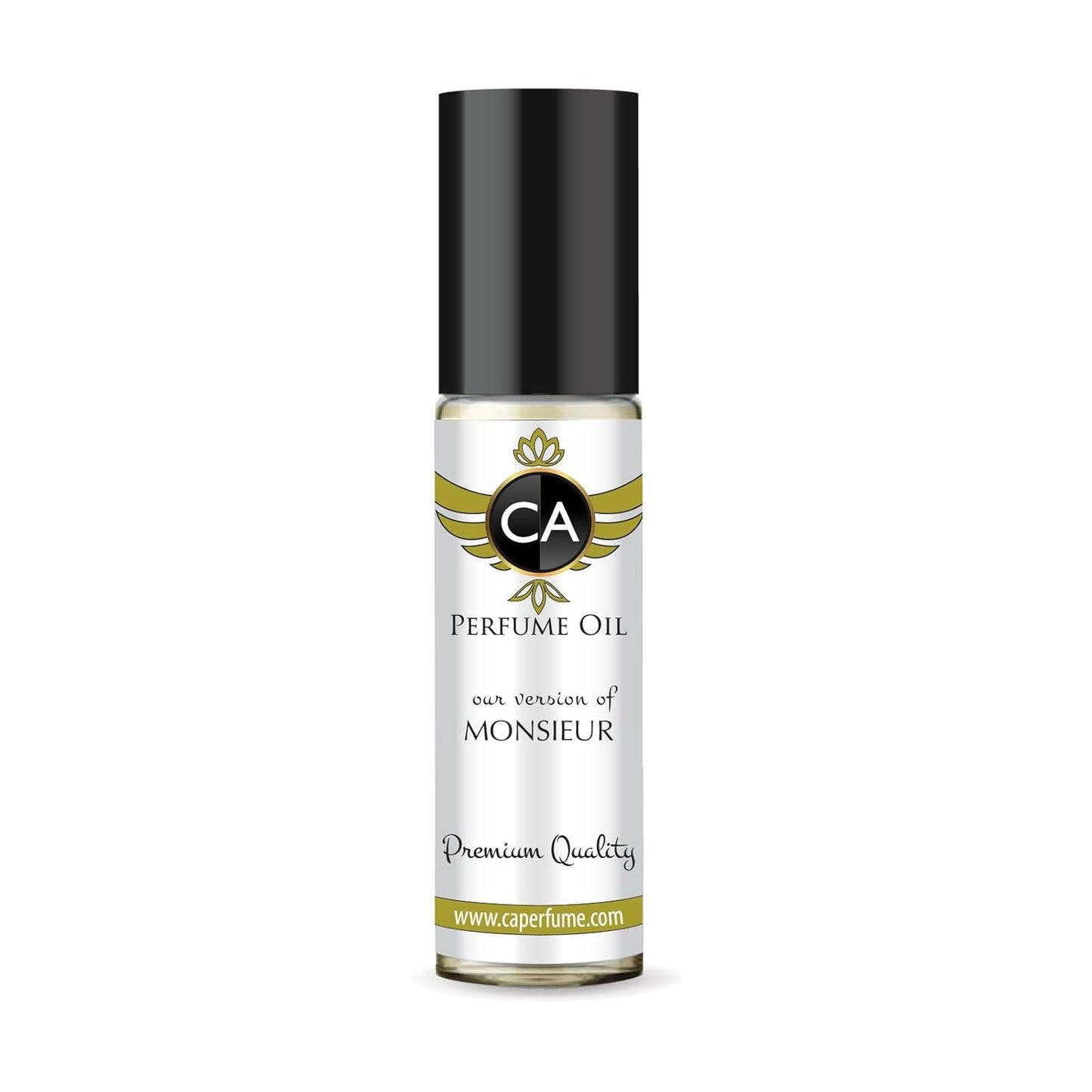 CA Perfume Impression of Monsieur for Men Fragrance Oil Oriental Vanilla Scent Long Lasting Cologne for Men Travel Size TSA Ready Mini Parfum Body Oil Roll-on 0.33 Fl Oz 10ml