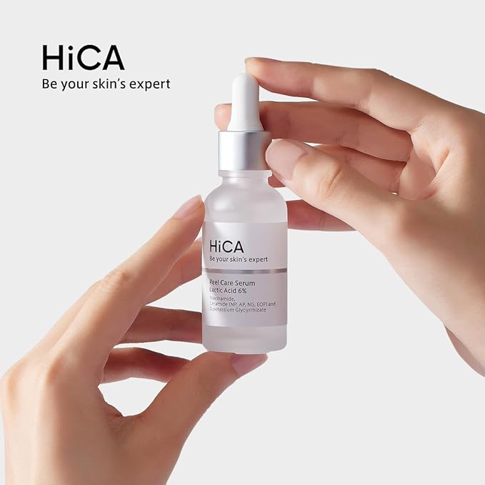 HiCA Peel Care Serum 6% Lactic Acid 28ml Keratin Care No Additives Moisturizing AHA Sensitive Skin Facial Peeling Solution