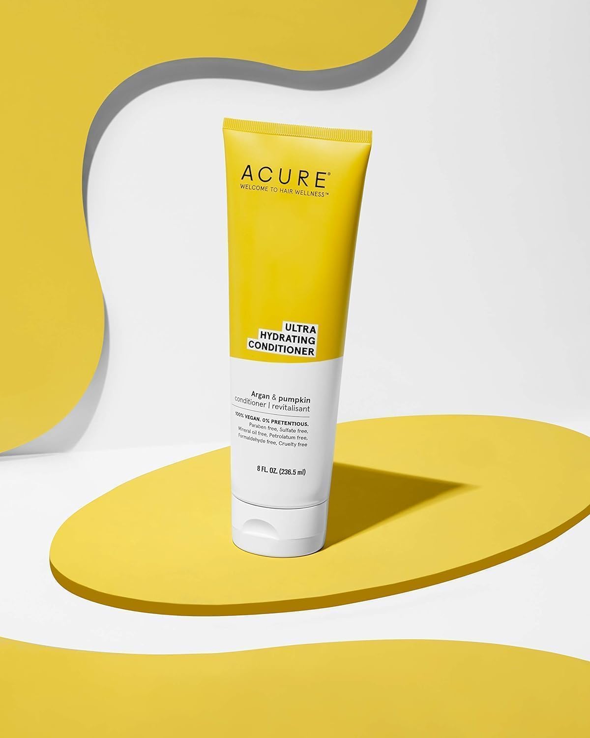 Acure Ultra Hydrating Conditioner, Yellow, Pumpkin, 8 Fl Oz- Pack of 2