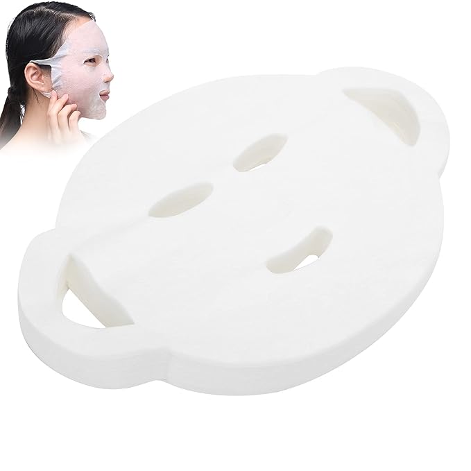 ZJchao Facial Mask Paper, 100 Pcs DIY Facial Mask Sheet DIY Layout Dry Facial Mask Paper Diy Cotton Face Mask Paper Paper Facial Mask for Facial Retention Skincare Cotton Mask Paper Spa