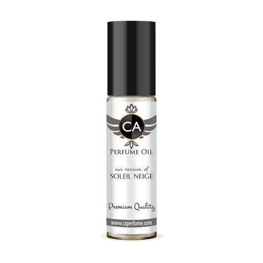 CA Perfume Impression of Soleil Neige Unisex Fragrance Oil Amber Floral Scent Long Lasting Perfumes for Women & Men Travel Size TSA Ready Mini Parfum Body Oil Roll-on 0.33 Fl Oz 10ml