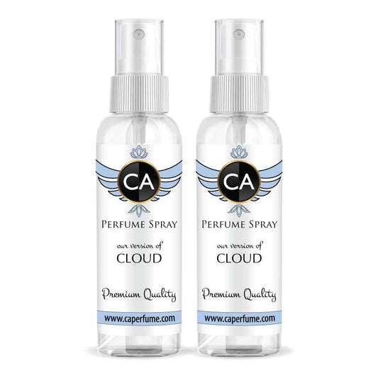 CA Perfume Eco Refill Impression of Cloud For Women Long Lasting Eau de Parfum Spray Refillable Atomizer Bottle 2 Fl Oz/60ml X2
