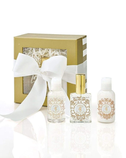 Shelley Kyle Lorelei Mini Gift Set, Includes Travel Size Perfume, Lotion, and Shower Gel, Packaged in Beautiful Cream and Gold Gift Box with Ribbon