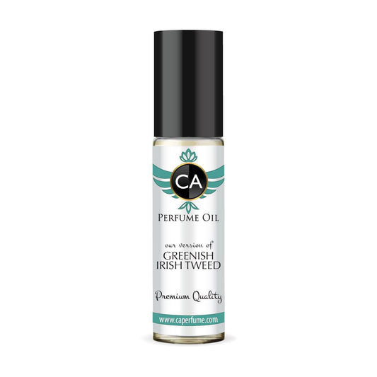 CA Perfume Impression of Greenish Irish Tweed for Men Eau De Parfum Woody Floral Musk Scent Long Lasting Cologne for Men Travel Size TSA Ready for Day and Night Wear 0.33 Fl Oz 10ml