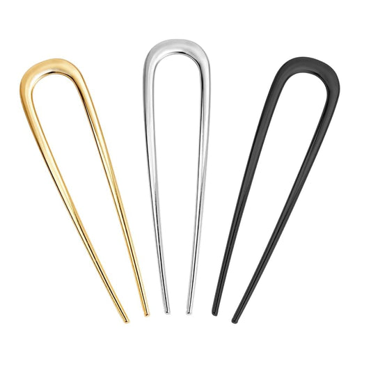 3 Pcs French Hair Pins for Women, Metal Hair Accessories for Buns, French Twists, Updos, Elegant Hair Clips for Long, Thick, Curly, Thin, or Fine Hair, Durable and Stylish Hair Styling Set