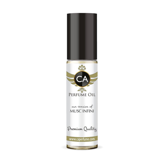 CA Perfume Impression of Musc Infini Unisex Fragrance Oil Amber Scent Long Lasting Perfumes for Women & Men Travel Size TSA Ready Mini Parfum Body Oil Roll-on 0.33 Fl Oz 10ml