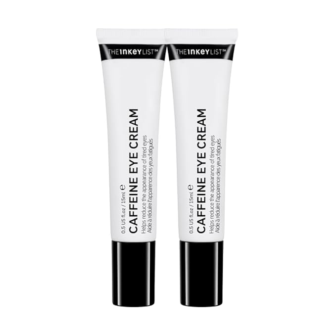 The INKEY List Caffeine Eye Cream Duo, Reduce Eye Puffiness and Dark Circle, Blur Fine Lines, 0.5 fl oz (2 Pack)