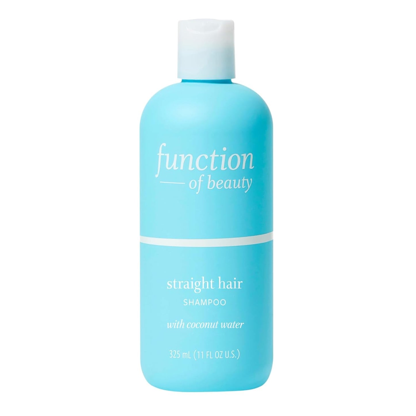 FUNCTION OF BEAUTY Straight Hair Shampoo, 11 oz - Formulated with Coconut Water to Hydrate & Moisturize, Sulfate Free, Customizable Haircare