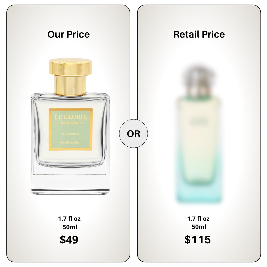 Inspired by He.rmes Un Jardin sur le Nil, Il Giardino EDP, Long Lasting 12-14 Hours Perfume Spray for Women, Unisex, All Skin Types - 1.7 Fl oz 50ml