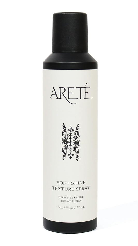 ARETÉ Soft Shine Texture Spray + Hair Spray for Women, Barbary Fig & Zeolite Mineral Clay, Adds Volume, Smooths Frizz, Locks in Shine, Soothes Scalp, Made in USA, 8oz