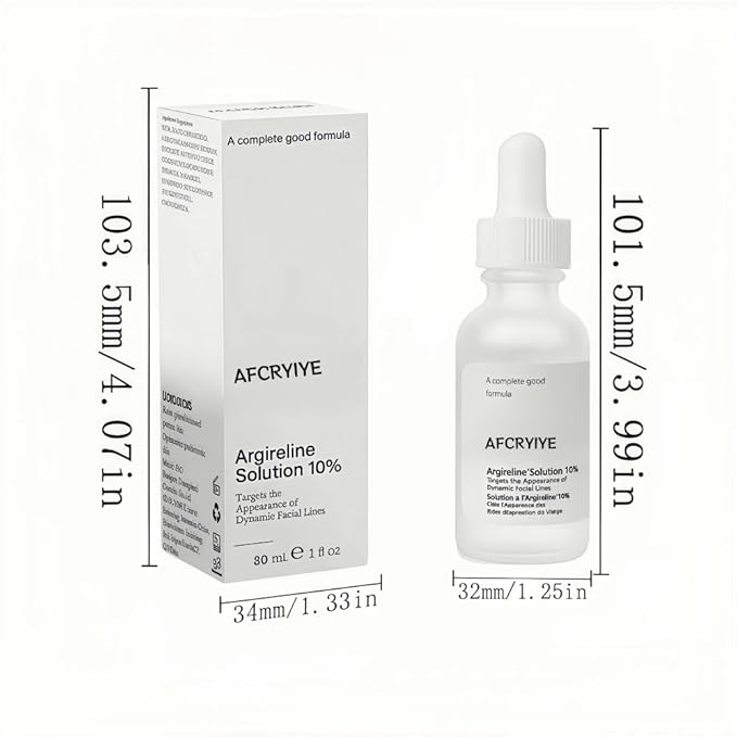 Argireline Solution 10%, Advanced Anti-aging Facial Serum, Facial Moisturizer for Women, Firming Skin and Reducing Wrinkles and Fine Lines, Argireline Facial Serum, 30ml