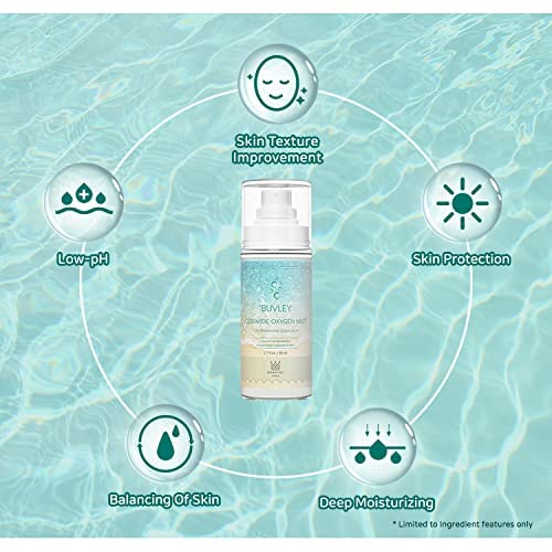 Ceramide Oxygen Face Mist | Low pH, Vegan, Cruelty Free | Hydrating Refreshing Soothing Facial Mist Spray with Antioxidants 2.7 Fl Oz (3)
