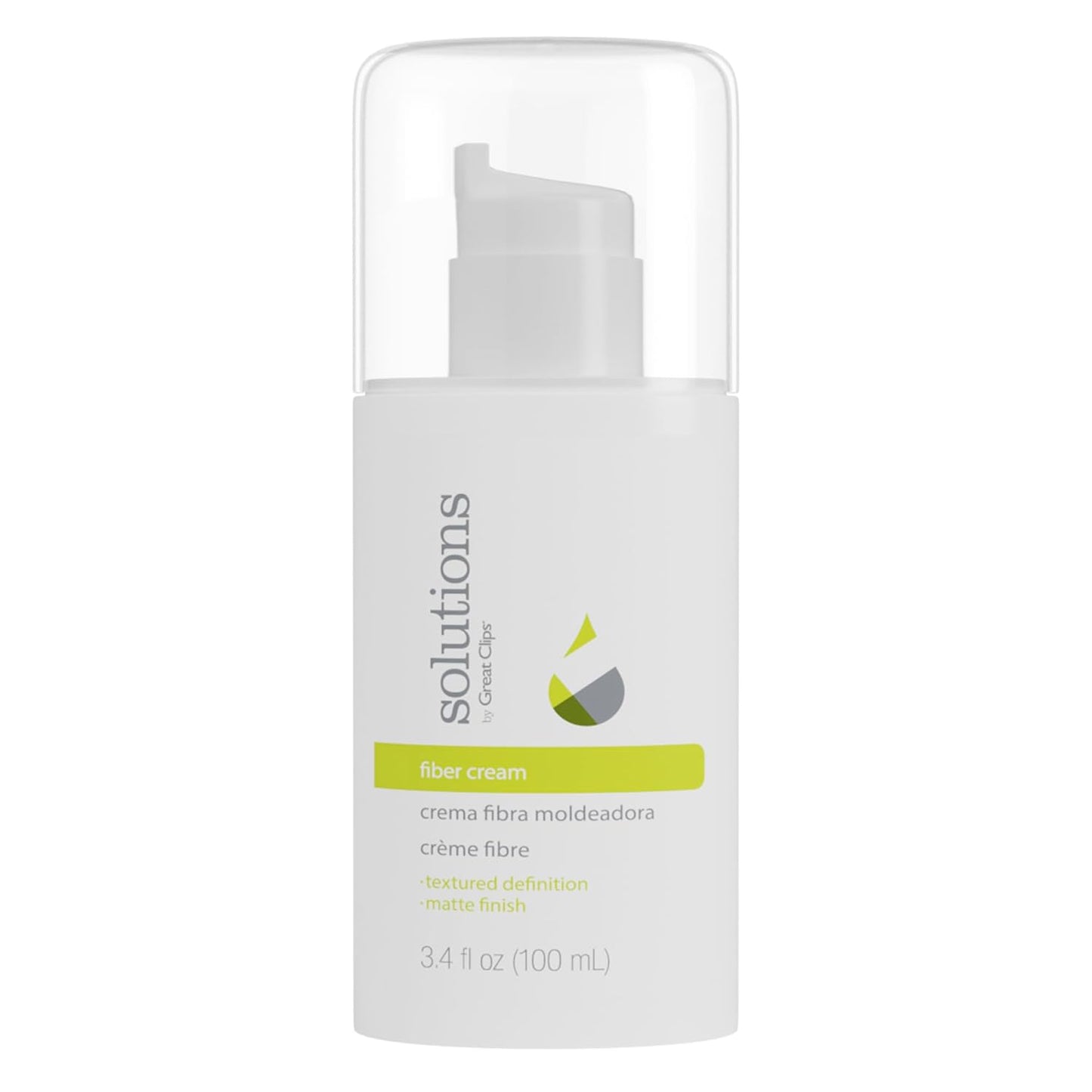 GREAT CLIPS Solutions Fiber Cream 3.4oz | Firm Hold with Pliable Styling | Create Volume and Lift | Great for Naturally Curly Hair