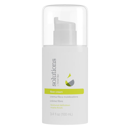 GREAT CLIPS Solutions Fiber Cream 3.4oz | Firm Hold with Pliable Styling | Create Volume and Lift | Great for Naturally Curly Hair