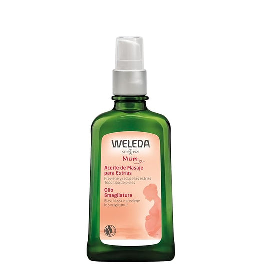Weleda Stretch Mark Pregnancy Massage Oil, 3.4 Fluid Ounce, Plant Rich Oil with Vitamin E, Sweet Almond, Jojoba and Arnica Oils