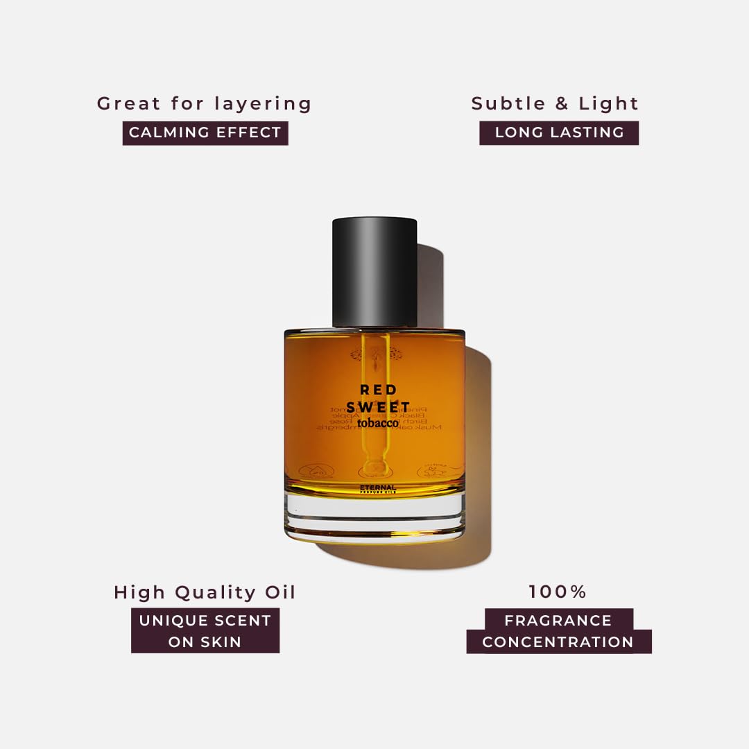 Red Sweet T0bacco Perfume Oil Inspired by Spïcë Träïl | Long Lasting Perfume Oil for Women and Men (Unisex) - 50ml with Bonus 30ml (Pack of 2)