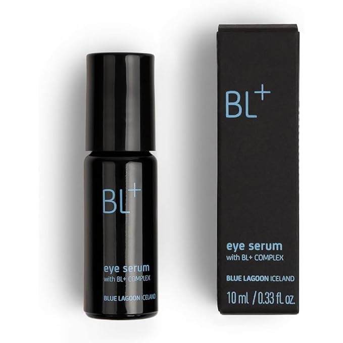 Blue Lagoon - BL+The Eye Serum For Dark Circles, Puffiness, Hydration - Cooling Roller Ball Applicator Firming Wrinkle Treatment - Under Eye Serum - Dark Circles Treatment (0.33 fl oz | 10 ml)