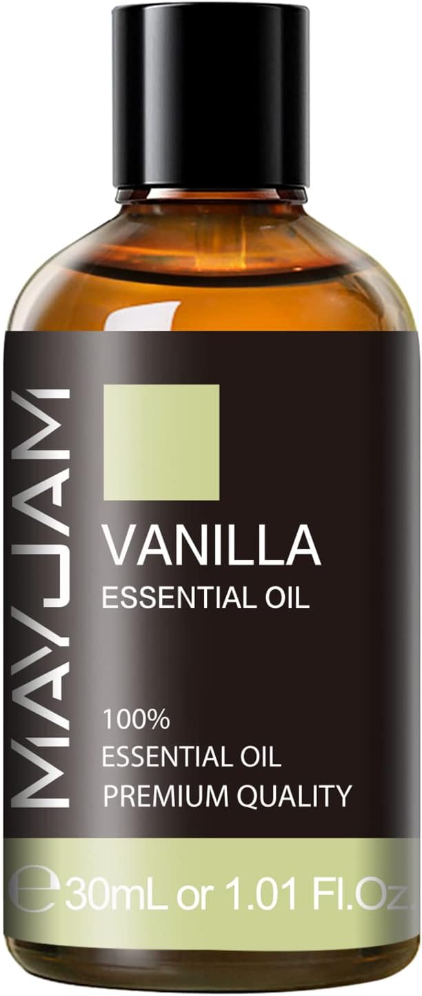 Vanilla Essential Oil 30ml/1.01fl.oz, MAYJAM Premium Vanilla Oils for Aromatherapy, Diffuser, Soap Making, Candle Making, Long Lasting Scents
