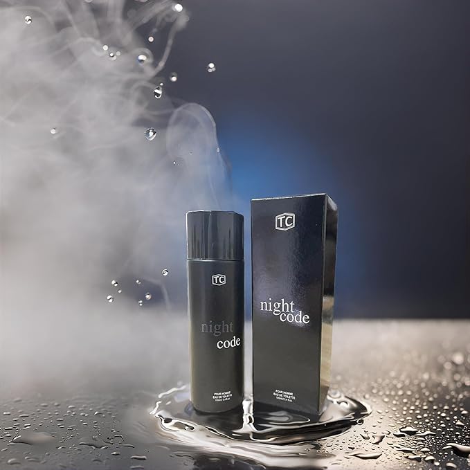 NIGHT CODE Cologne (3.4oz/100ml) and Body Spray (200ml) Combo Pack Natural Spray, Long Lasting (Pack of 2)