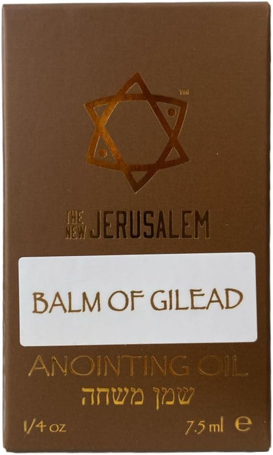 Balm of Gilead Anointing Oil from Israel, Holy Spiritual Oils Bottles from Jerusalem Blessed, Handmade with Natural Ingredients and Blessed for Wedding Ceremony, Religious Use, 0.25 Fl Oz