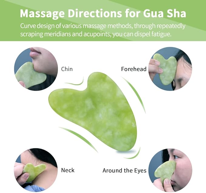 3-in-1 Natural Jade Roller and Gua Sha Set for Face and Eye Ice Roller Facial Cooling Massage Roller (White Ice Roller + Jade Roller + Gua Sha)