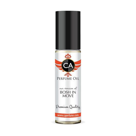CA Perfume Impression of Bosh In Move for Men Fragrance Oil Amber Fougere Scent Long Lasting Cologne for Men Travel Size TSA Ready Mini Parfum Body Oil Roll-on 0.33 Fl Oz 10ml