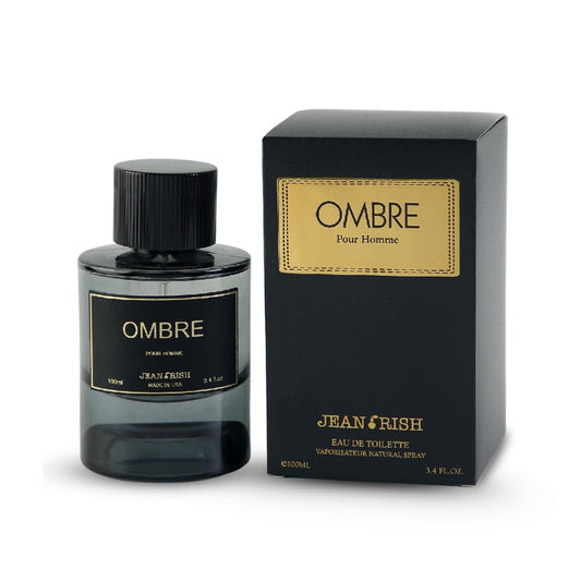Jean Rish Ombre, Eau de Parfum for Men (3.4 Fl Oz / 100ml) with Cinnamon, Lavender & Black Pepper Notes – Long Lasting and Luxury Fragrance, Made in USA