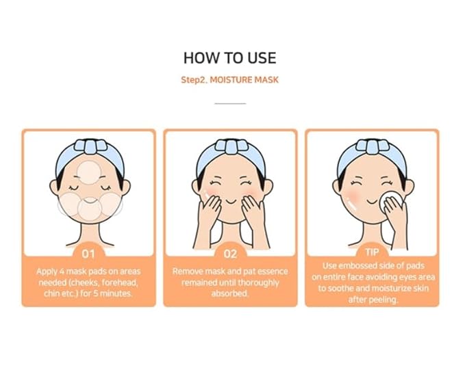 I'M SORRY FOR MY SKIN Peeling Pad & Moisture Mask, Korean Toner & Exfoliating Face Pads, Makeup Remover Cotton Rounds, Glass Skin Self Care Items, 2-Step Skin Care Travel Essentials Kit (Set of 3)