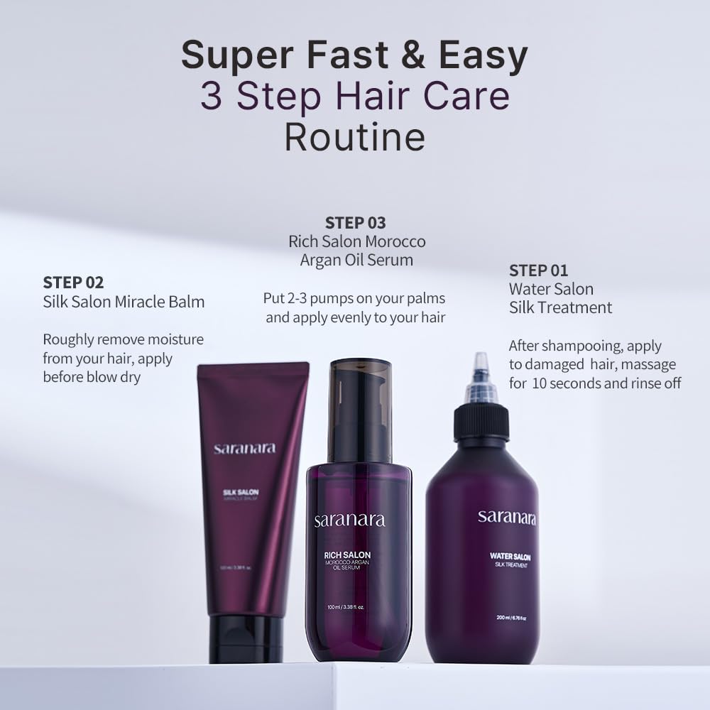 Silk Water Salon Treatment - 10 Seconds Silky, Shiny Hair Nutrition & Moisturizing for Damaged Hair Care