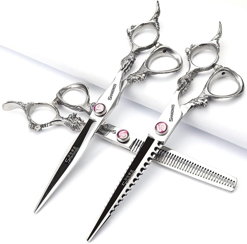 Hair Scissors 6/7/8/9-inch 440C High Hardness For Hairdressers Haircuts Cuttinging Scissors Professional Haircut (7 inch-4pc)