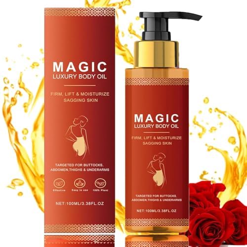 Ma-gic Body Firming Oi-l,Hydrating and Firming Skin Oil for Arms,Body Oil Alternative with Vitamin E,Rosehip and Almond for Buttocks,Abdomen,Underarms and Thighs-B