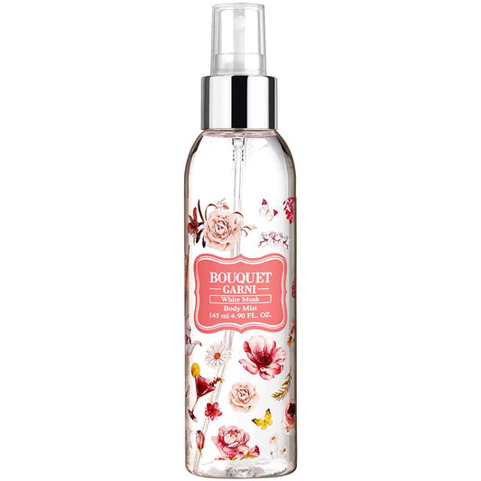 Bouquet Garni Hair & Body Mist White Musk Fragrance - Long-lasting Moisture & Fragrance, Mist for Women, Low Irritation (Containing Vitamin E, Citrus Acid) - 4.9 oz