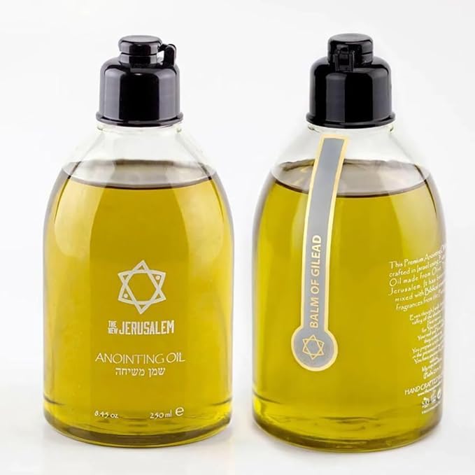 Balm of Gilead Anointing Oil from Israel, Holy Spiritual Oils Bottles from Jerusalem Blessed, Handmade with Natural Ingredients and Blessed for Wedding Ceremony, Religious Use, 8.45 Fl Oz