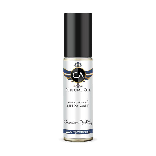 CA Perfume Impression of Ultimate Male for Men Perfume Oil Amber Fougere Scent Long Lasting Cologne for Men Travel Size TSA Ready Mini Parfum Body Oil Roll-on 0.33 Fl Oz 10ml