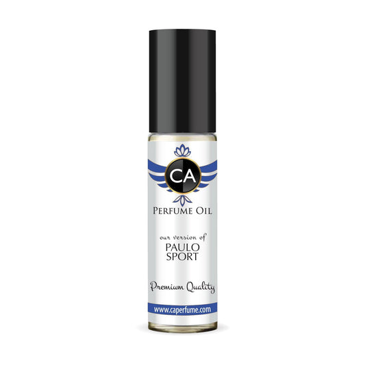 CA Perfume Impression of Paulo Sport for Men Fragrance Oil Aromatic Green Scent Long Lasting Cologne for Men Travel Size TSA Ready Mini Parfum Body Oil Roll-on 0.33 Fl Oz 10ml